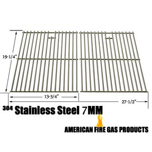 Replacement Stainless Steel Cooking Grid for Henderson SRGG41009, Nexgrill 720-0677, Presidents Choice 09011042PC, 09011044PC, PC10011016, 419225, Shinerich SRGG41009 and Sonoma PF30LP Gas Grill Models, Set of 2